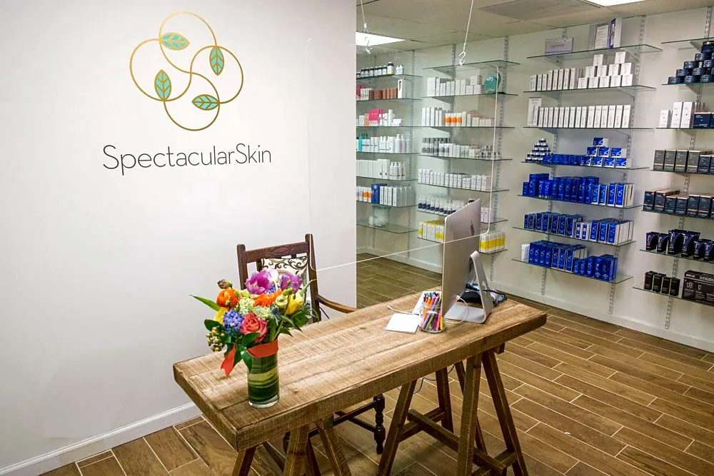 The SpectacularSkin front room and product wall
